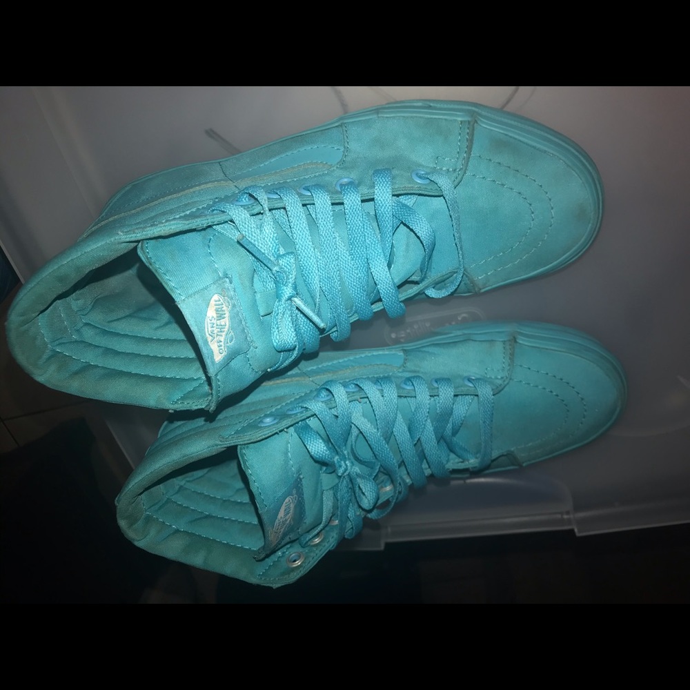 High Top Turquoise Color Vans